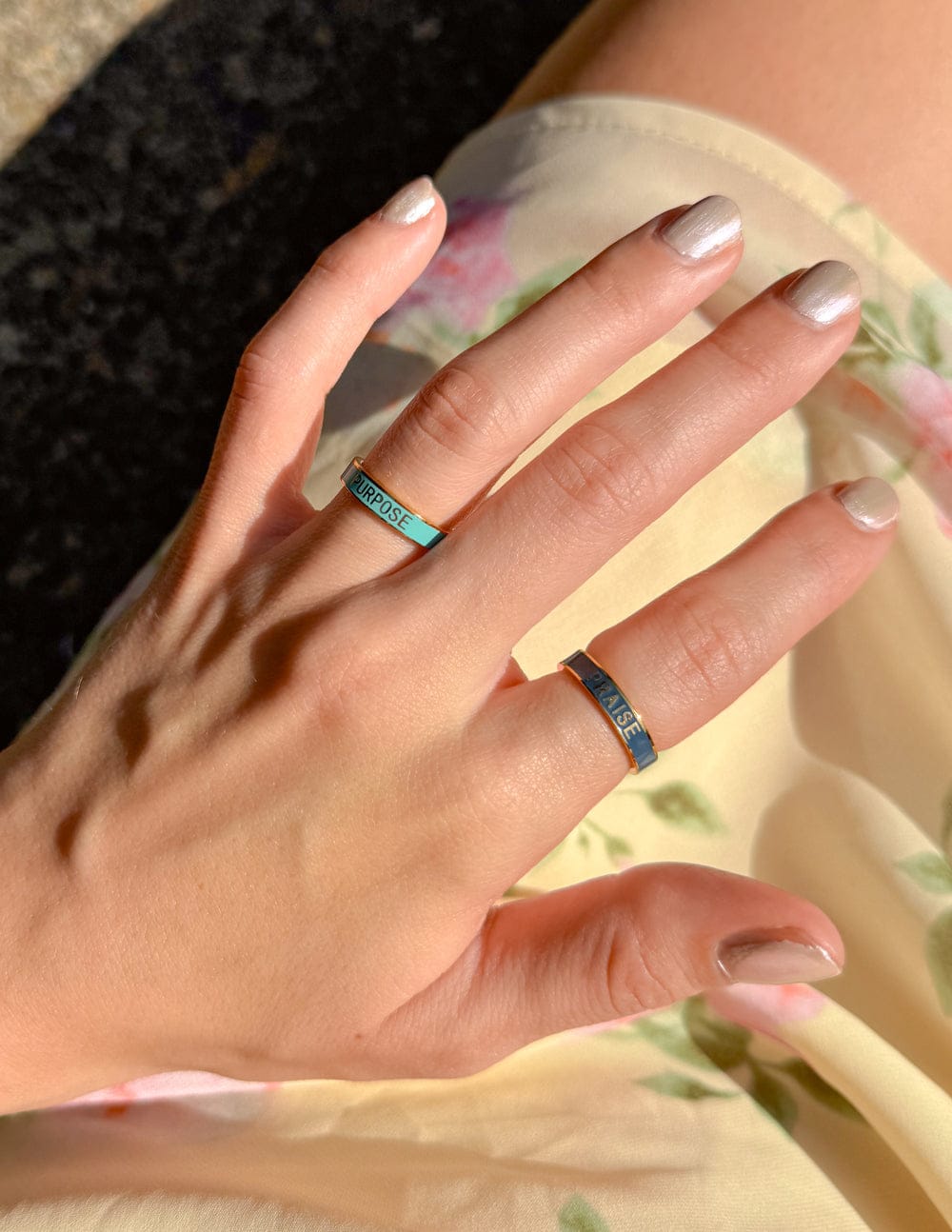 Teal Enamel Purpose Ring - A-1 Thread Vault