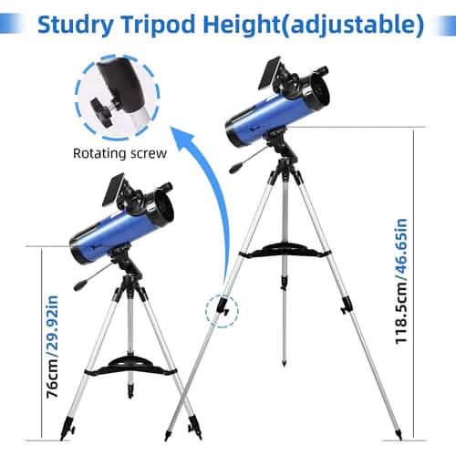 Telescope for Beginner 114mm Aperture 500mm AZ Mount Astronomical Reflector - A-1 Thread Vault