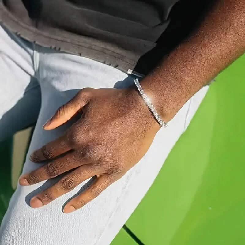Tennis Single Row Synthetic Zircon Bracelet - A-1 Thread Vault