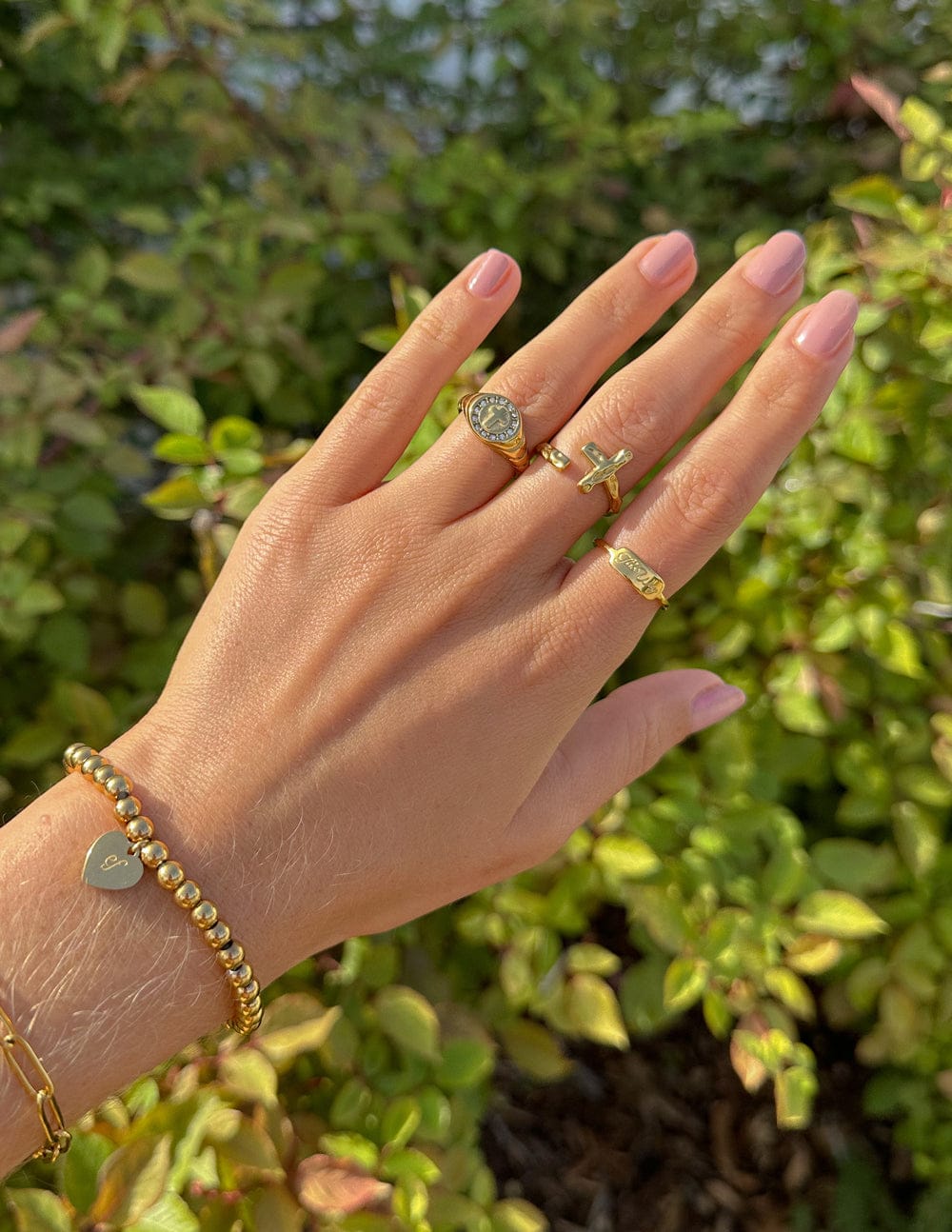 Textured Wrapped Cross Ring - A-1 Thread Vault