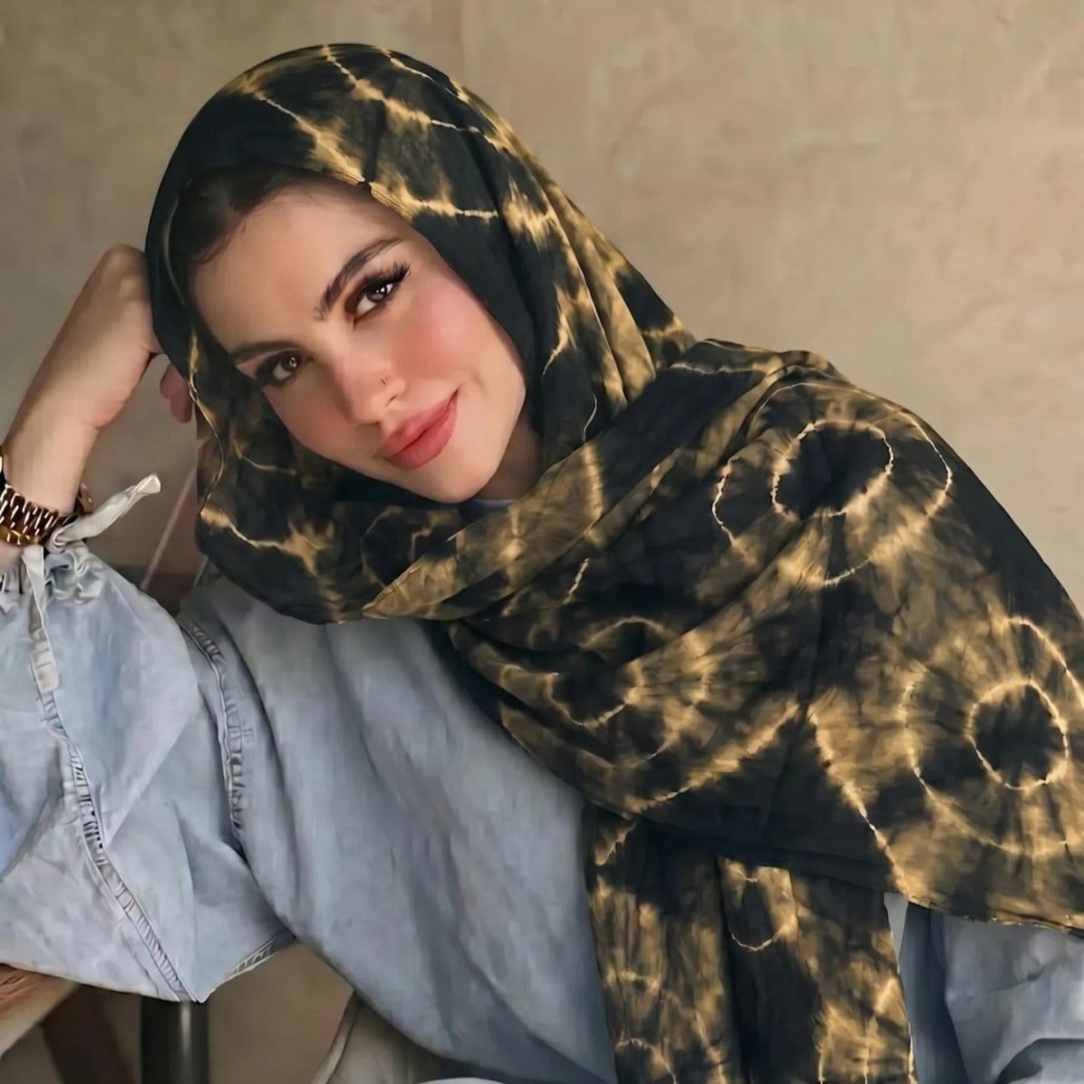Tie-Dye Hijab Scarf(MH232) - A-1 Thread Vault