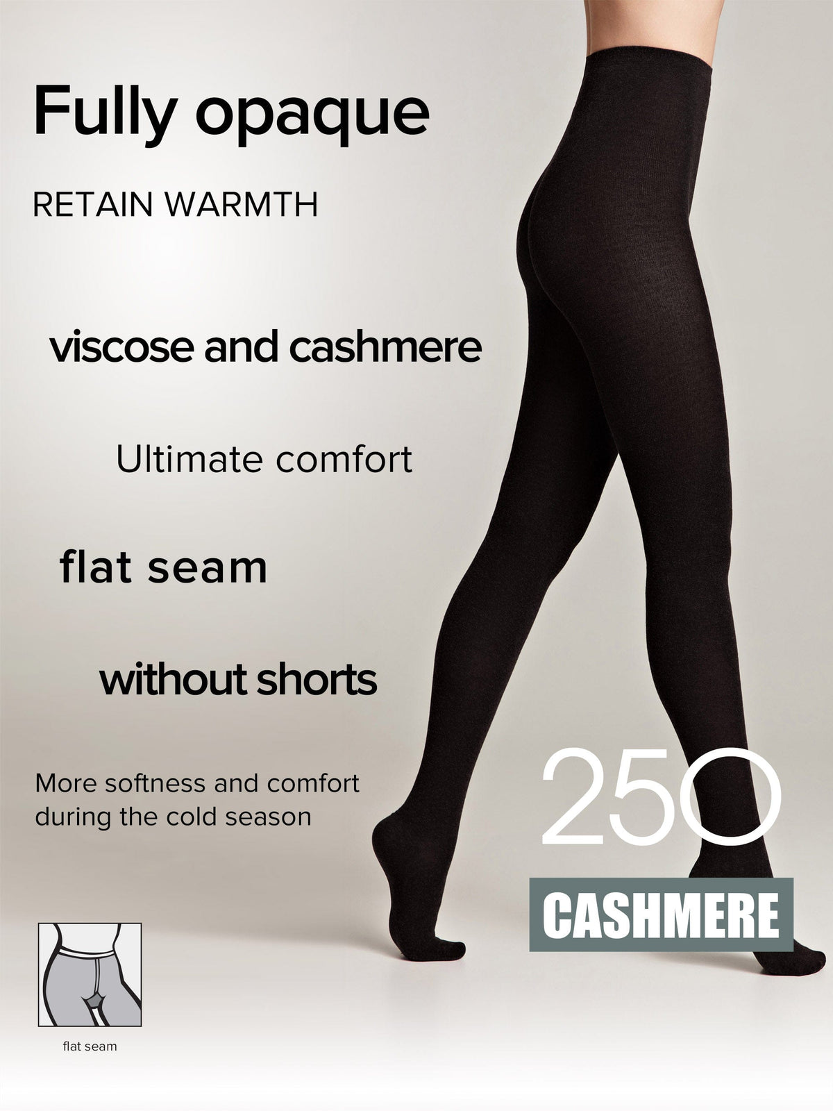 Tights Conte Cashmere 250 Den - Warm Opaque - A-1 Thread Vault