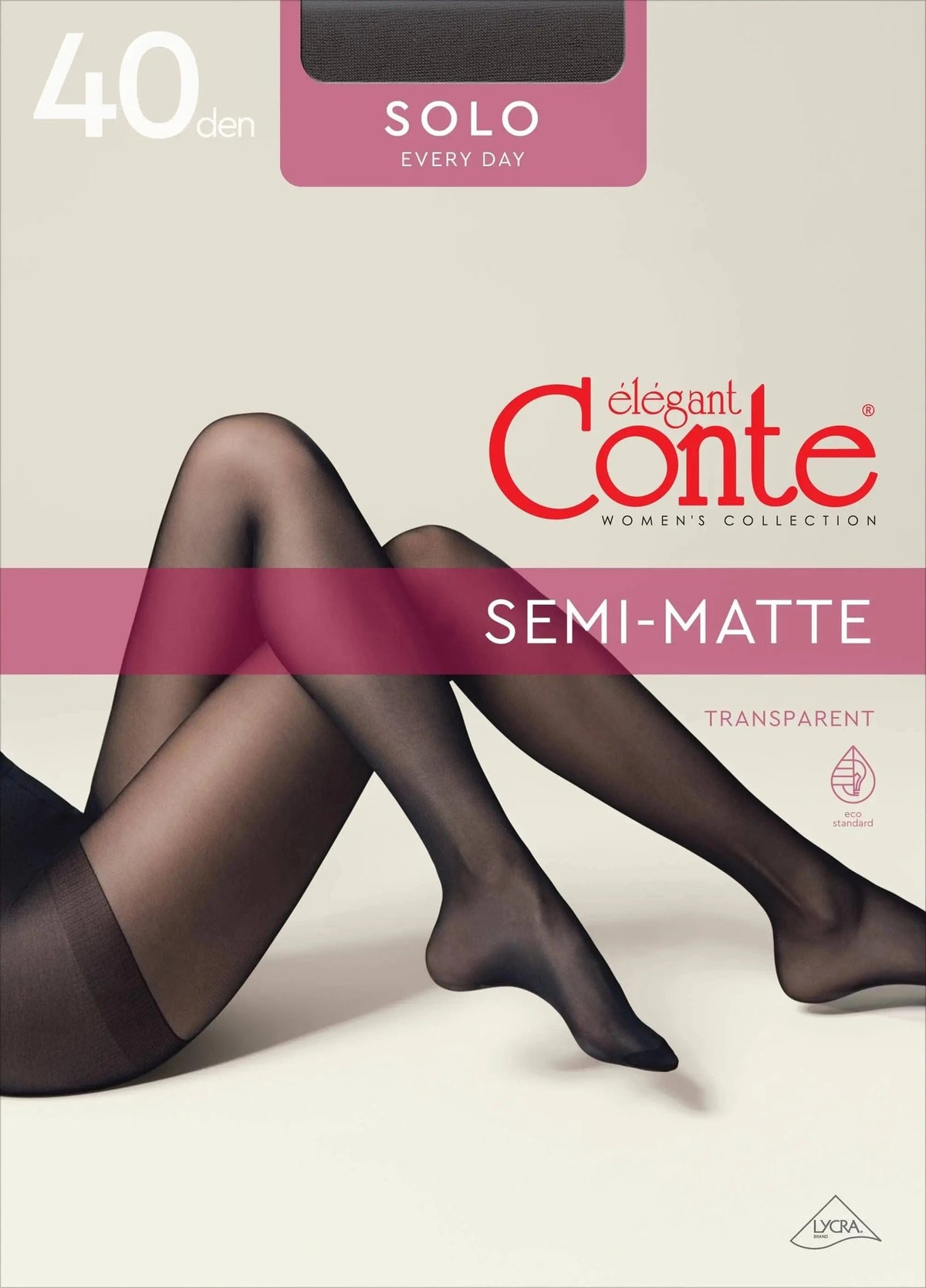 Tights Conte Solo 40 Den - Classic Pantyhose - A-1 Thread Vault
