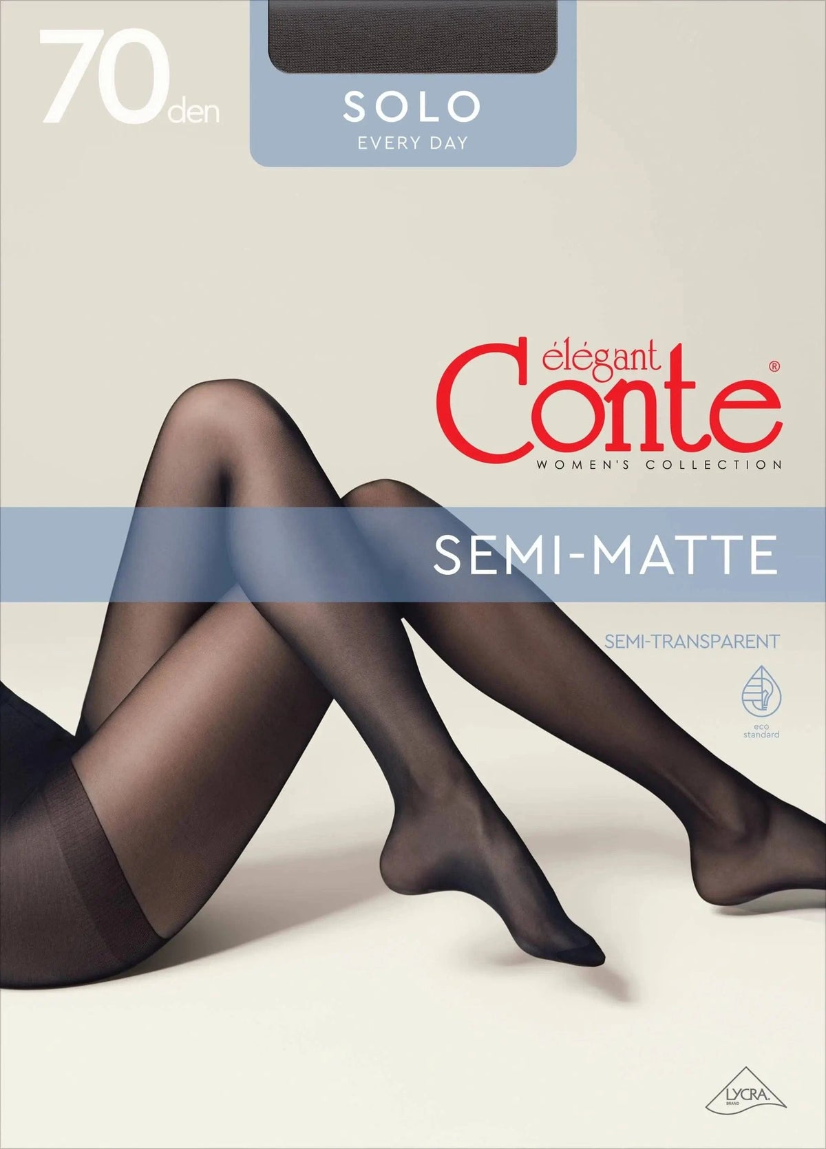 Tights Conte Solo 70 Den - Reinforced Torso - A-1 Thread Vault