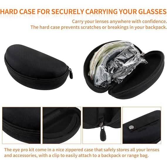 ToopMount Tactical Eyewear Anti Fog, ANSI Z87.1 Shooting Glasses with 3 Interchangeable Lens (Refurbished) - A-1 Thread Vault