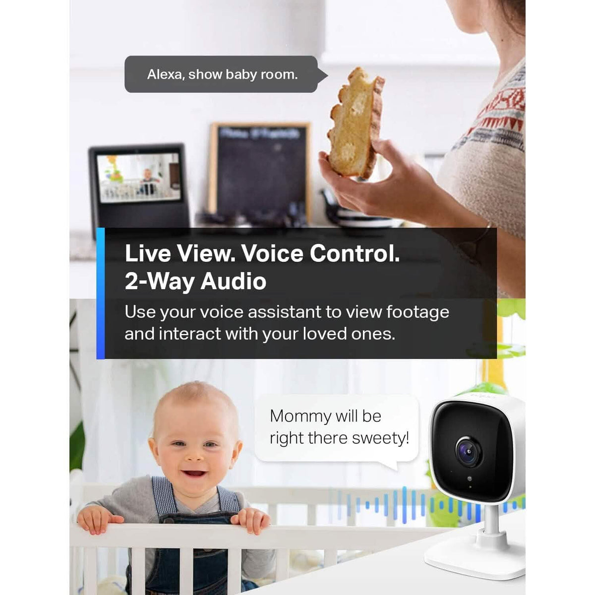 TP-Link Tapo 1080P Indoor Security Camera for Baby Monitor (Refurbished) - A-1 Thread Vault