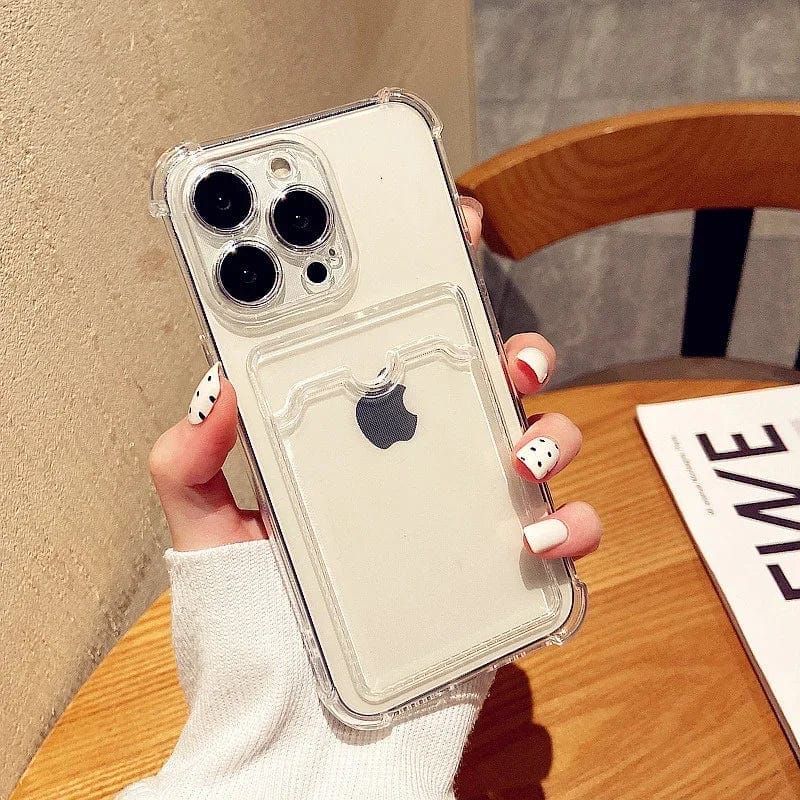 Transparent Card Slot Bag Holder iPhone Case - A-1 Thread Vault