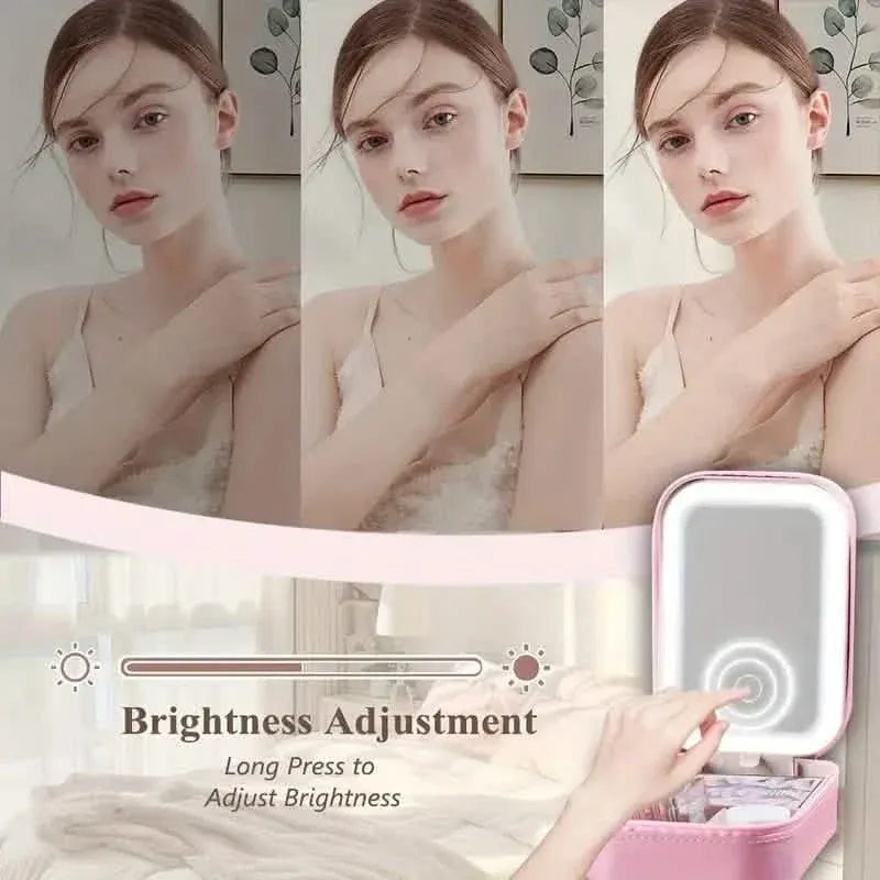 Travel Compact Touch Screen Tabletop Cosmetic Makeup Mirror with LED and 1200mAh - A-1 Thread Vault