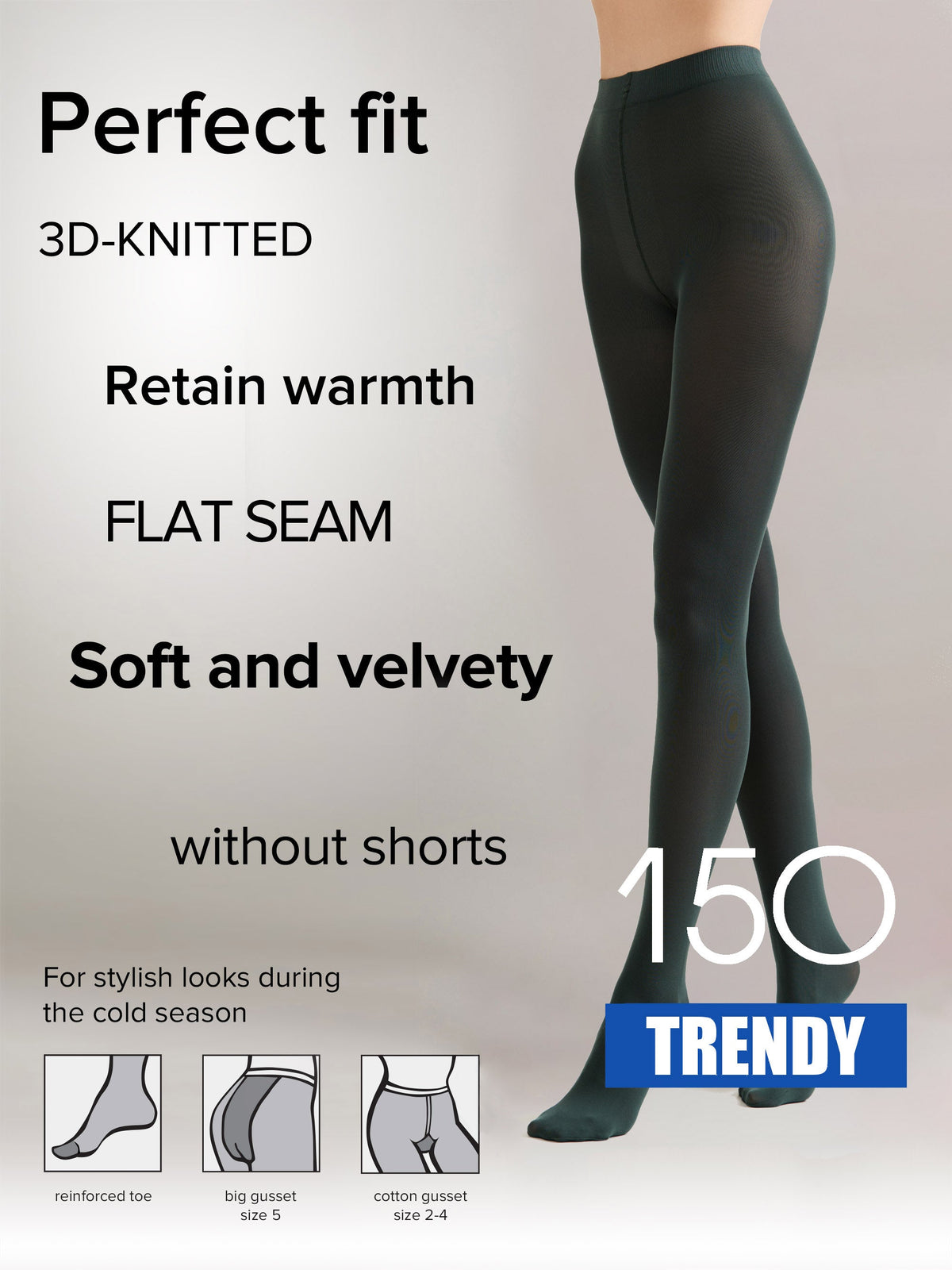 Tights Conte Trendy 150 Den - Microfiber 3D effect