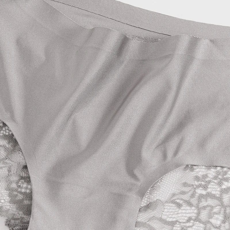 TrowBridge 3PCS/Set Women's Panties Exquisite Lace Underwear Sexy Lingerie Big Size Sweet Silk Satin Briefs Soft Cozy Underpants - A-1 Thread Vault