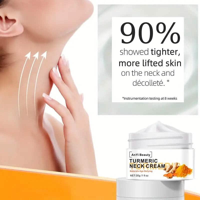 Turmeric Neck Firming Cream Facial Moisturizer with Retinol Collagen and Hyaluronic Acid - A-1 Thread Vault
