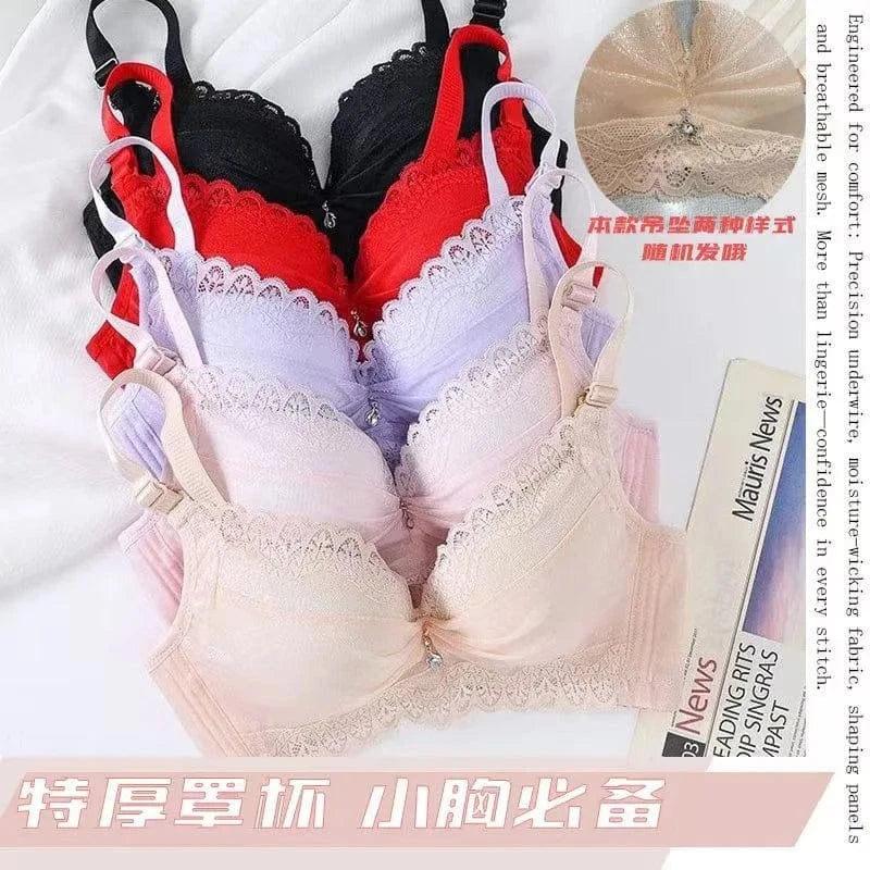 Ultra Push Up Bra with Side Support, 8cm Padding Non Slip Bra for Small Chest, Wireless Full Coverage Bra for A/B Cup - A-1 Thread Vault