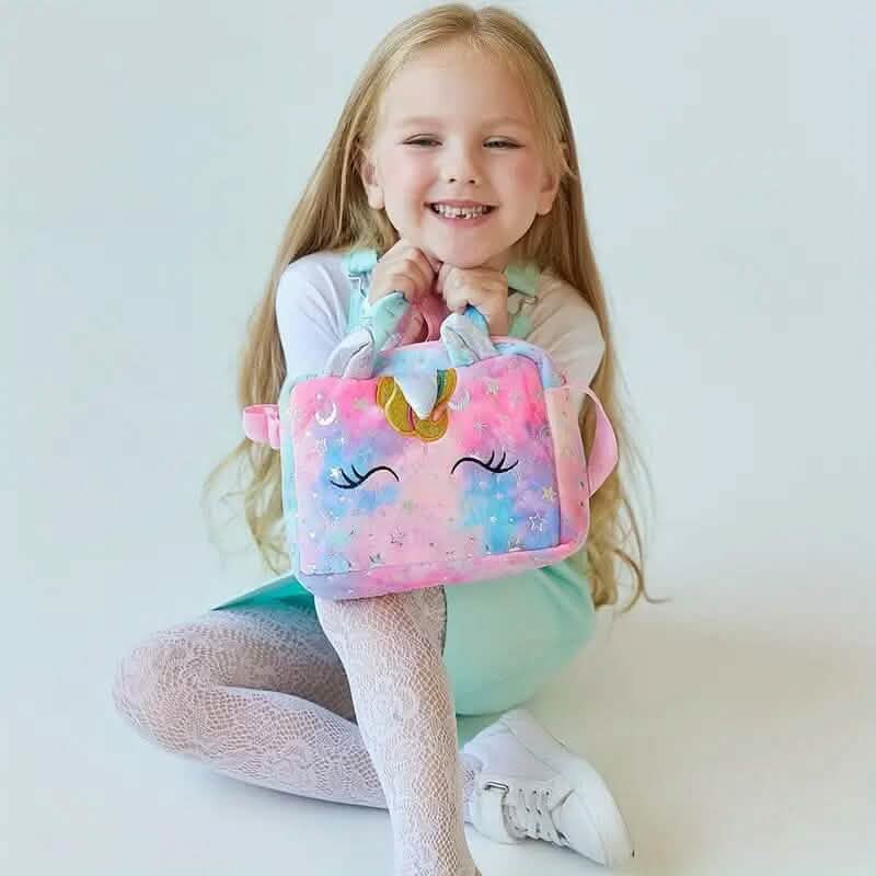 Unicorn Corduroy Shoulder Bag for Girls - A-1 Thread Vault
