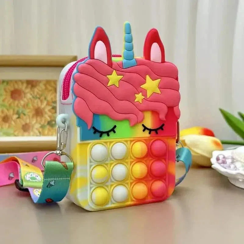 Unicorn Crossbody Bag with Pop Fidget Buttons - A-1 Thread Vault
