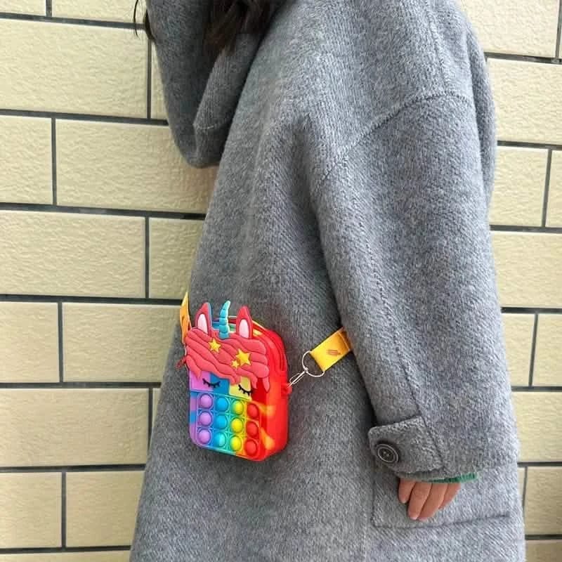 Unicorn Crossbody Bag with Pop Fidget Buttons - A-1 Thread Vault