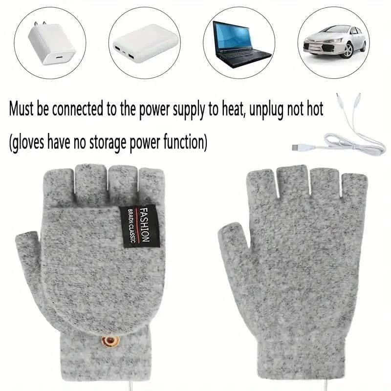 USB Electric Heating Adjustable Temperature Gloves - A-1 Thread Vault