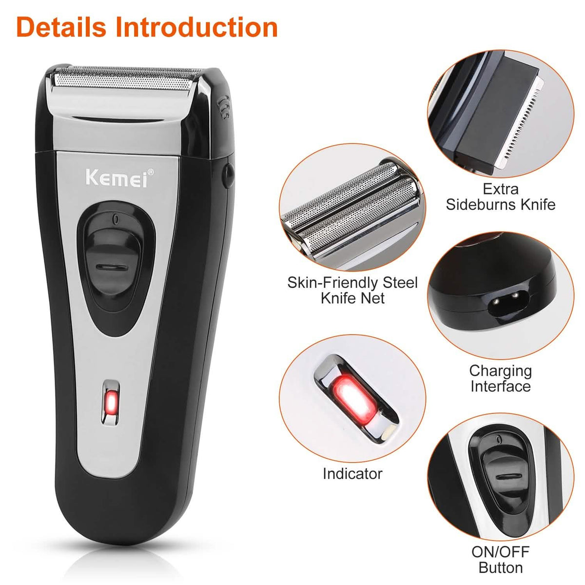 USB Rechargeable Men Electric Shaver - A-1 Thread Vault