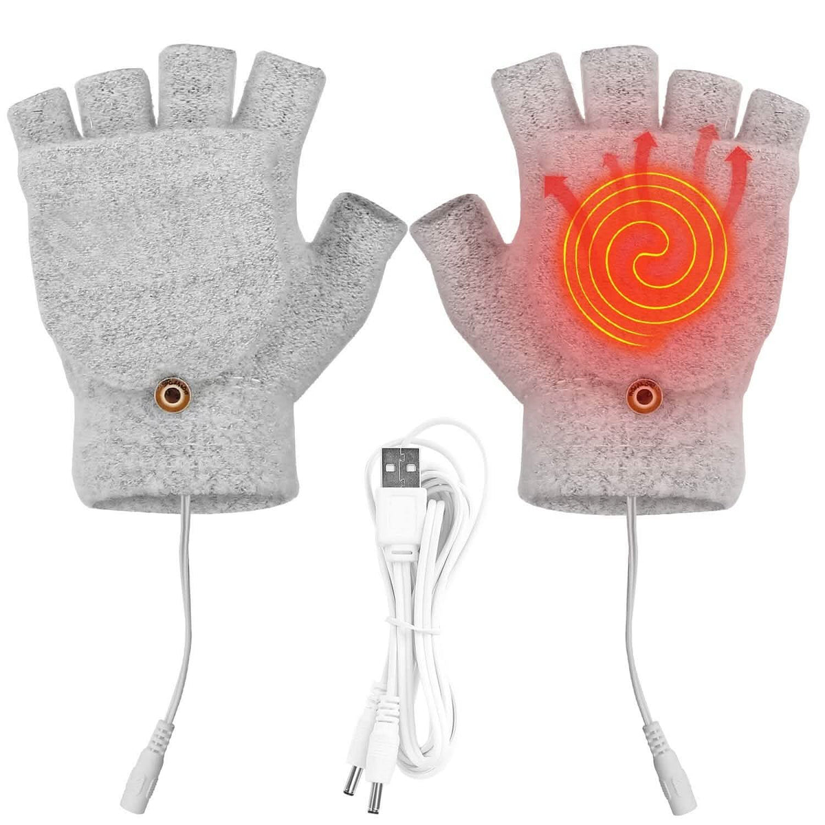USB Wool Heated Gloves Mitten - A-1 Thread Vault