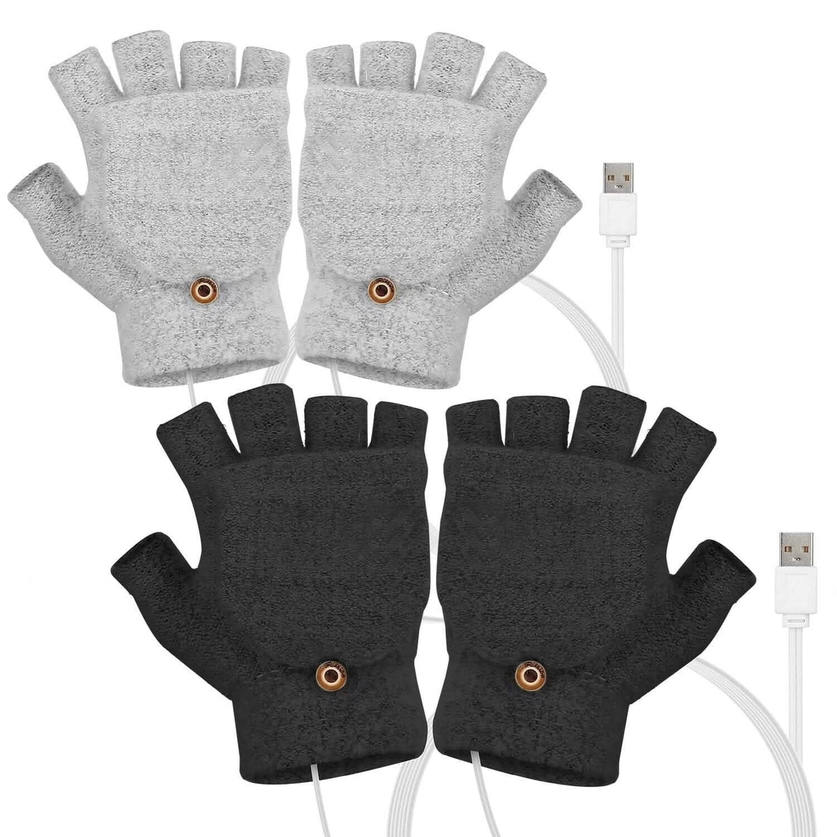 USB Wool Heated Gloves Mitten - A-1 Thread Vault