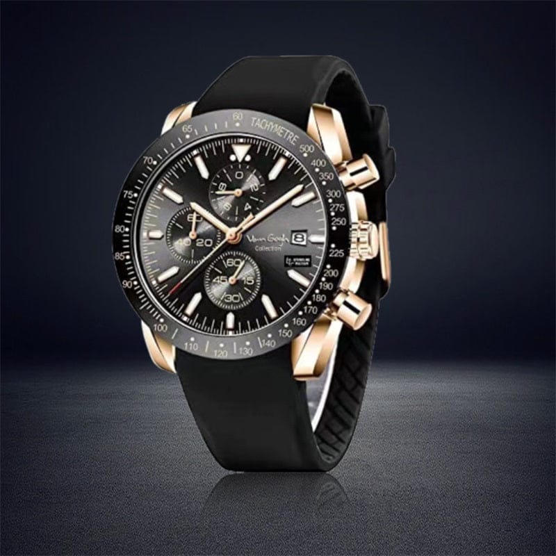 Van Gogh Starry Fantasy Series Men's Rubber Strap Watch - A-1 Thread Vault