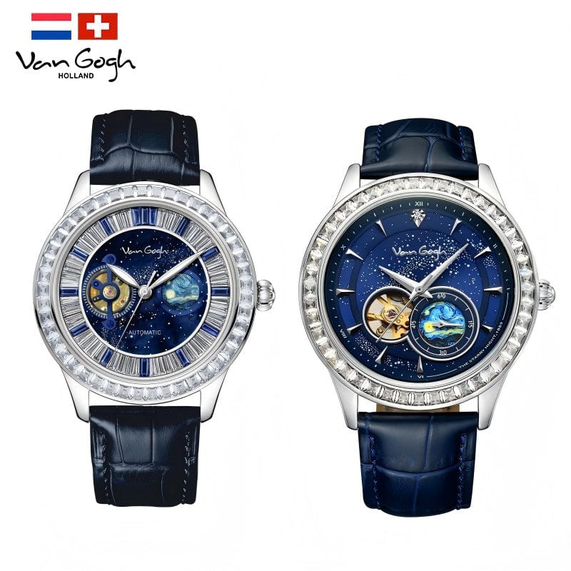 VanGogh Men's Geneva Series Art Automatic Mechanical Watch - A-1 Thread Vault