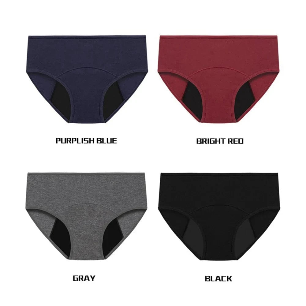 Very Abundant Menstrual Panties Woman Breathable Women's cotton briefs Low Waist Physiological Period Underwear For Women - A-1 Thread Vault