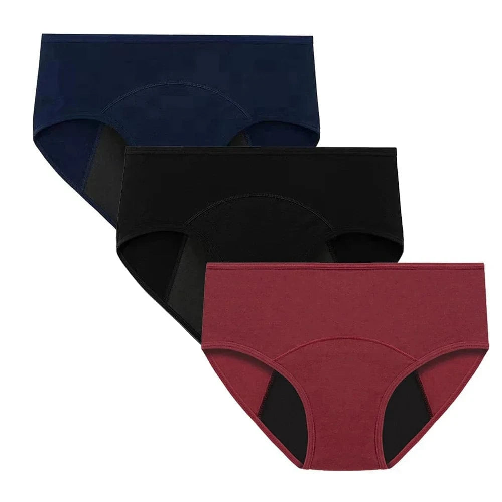 Very Abundant Menstrual Panties Woman Breathable Women's cotton briefs Low Waist Physiological Period Underwear For Women - A-1 Thread Vault