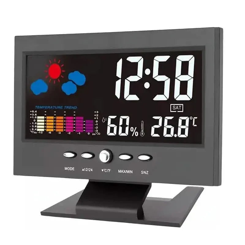 Vibrant Digital Weather Alarm Clock with Voice Control - A-1 Thread Vault
