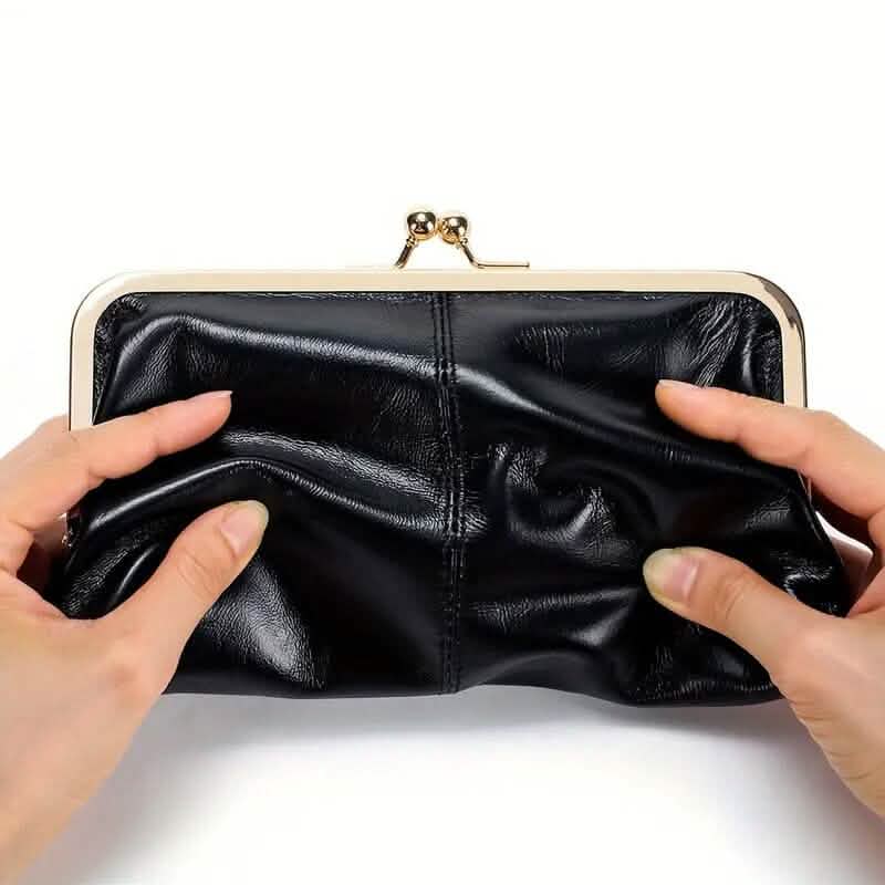 Vintage Chic Leather Clutch Lady Purse - A-1 Thread Vault