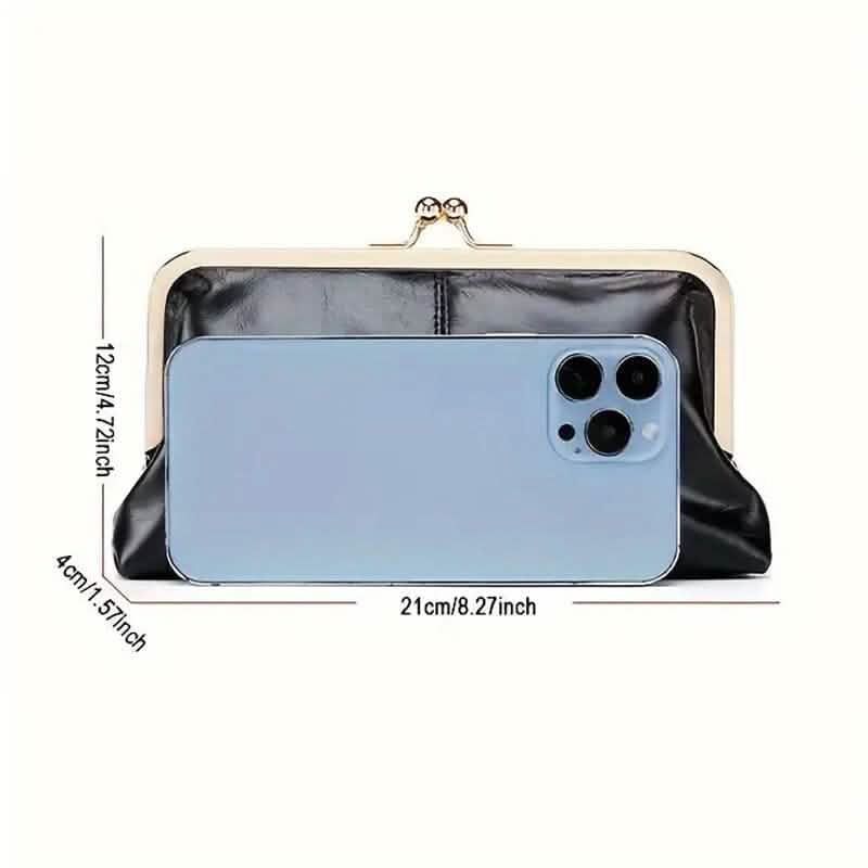 Vintage Chic Leather Clutch Lady Purse - A-1 Thread Vault