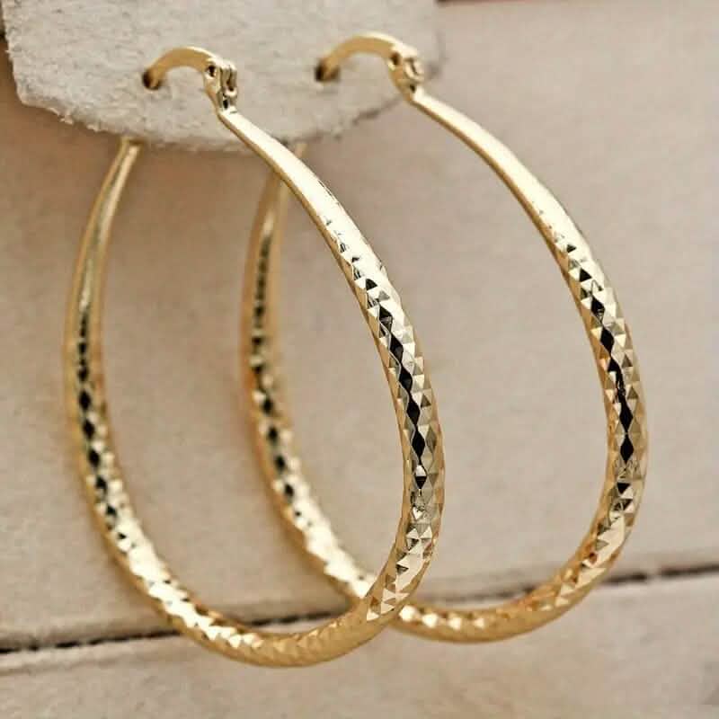 Vintage Pattern Large Hoop Earrings - A-1 Thread Vault