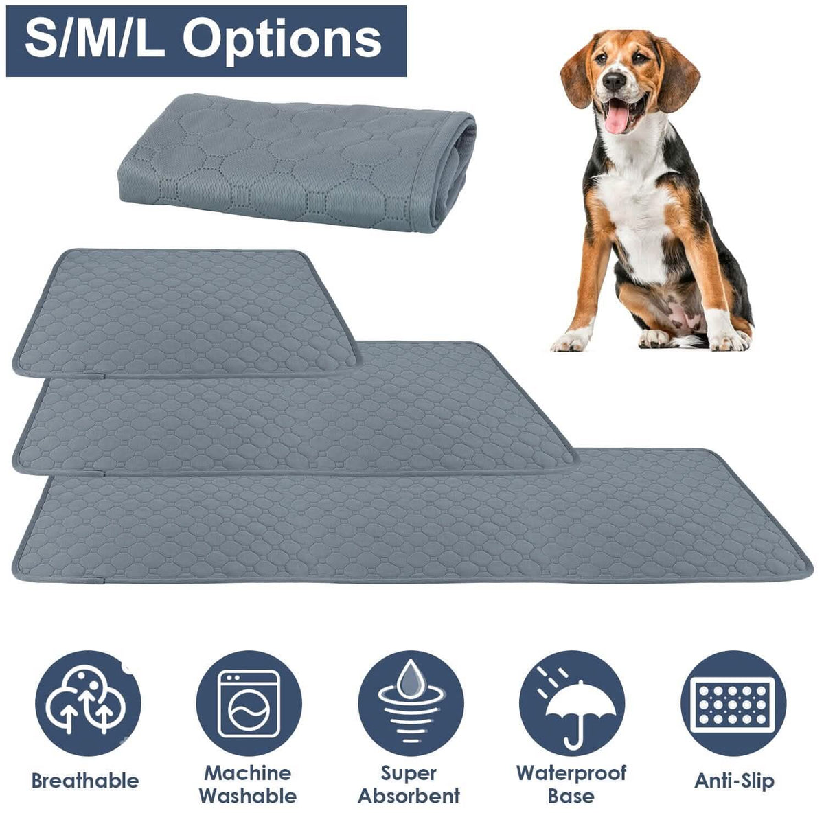 Washable Dog Pee Pad Reusable Puppy Potty Training Pads - A-1 Thread Vault