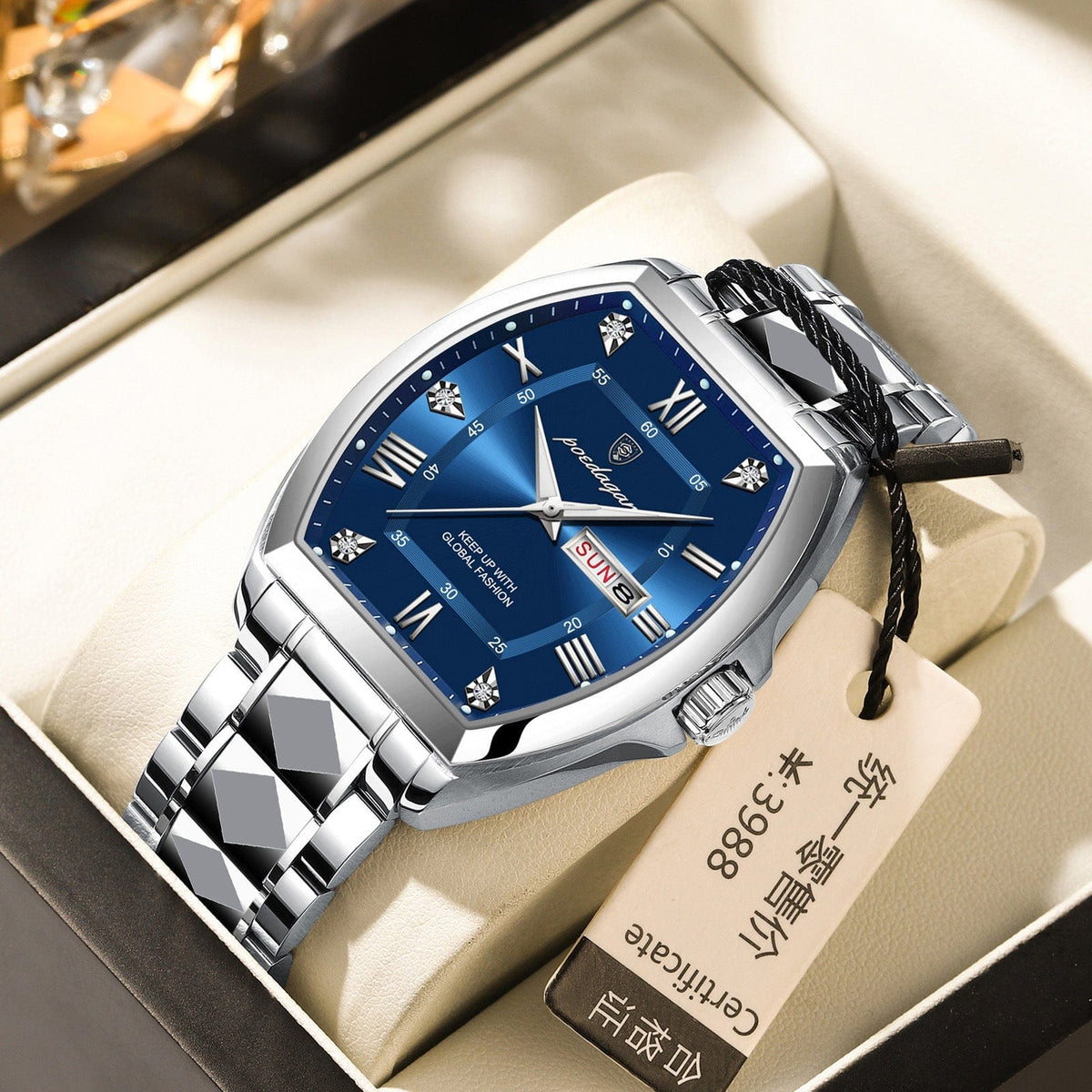 Waterproof Luminous Barrel-shaped Quartz Mens Watch - A-1 Thread Vault