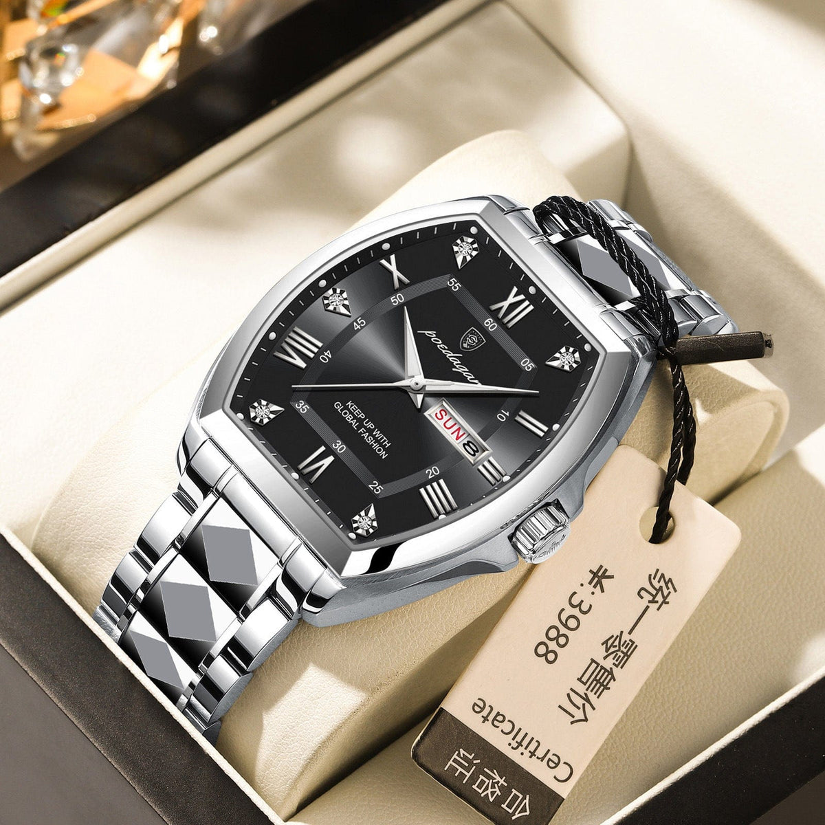 Waterproof Luminous Barrel-shaped Quartz Mens Watch - A-1 Thread Vault