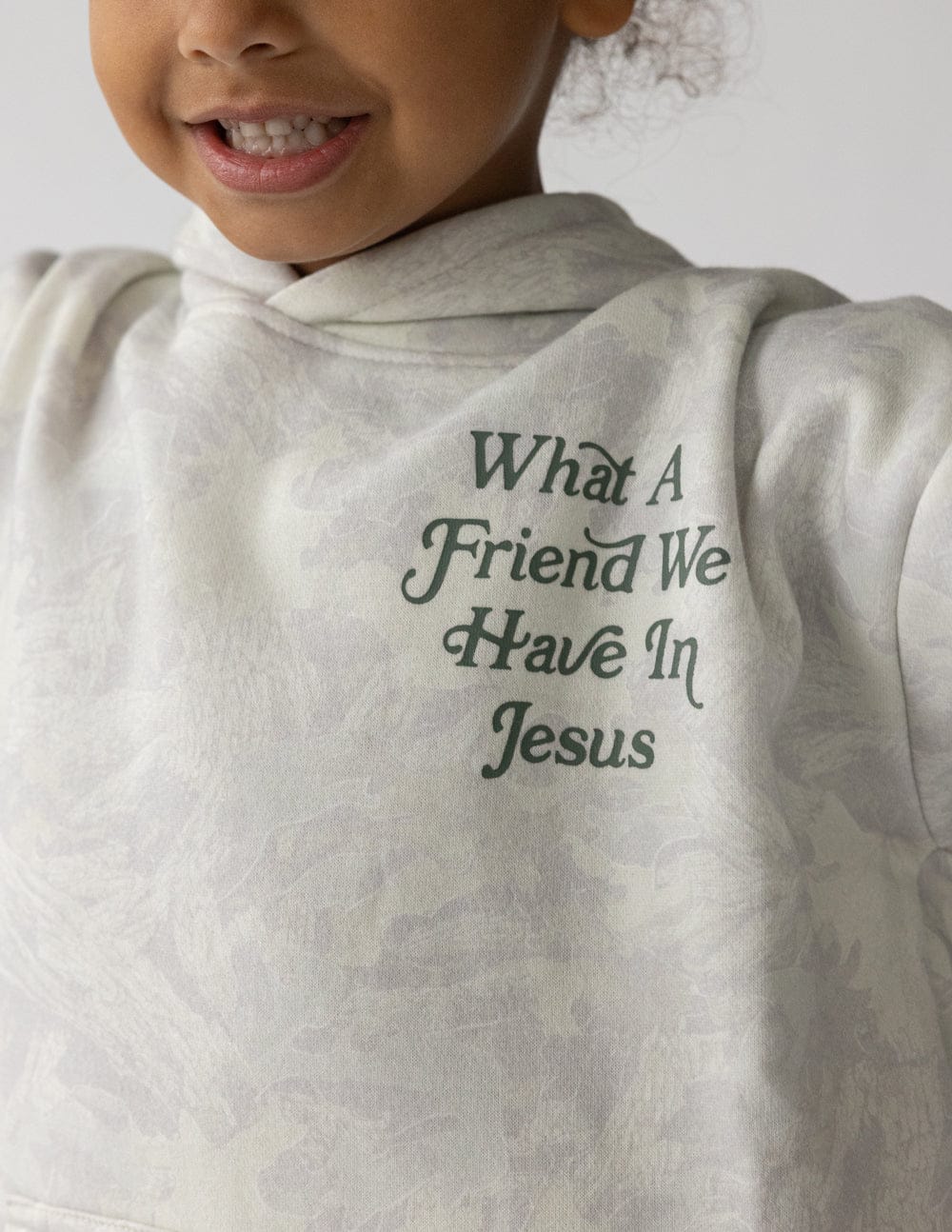 What a Friend in Jesus Camo Kids Hoodie - A-1 Thread Vault