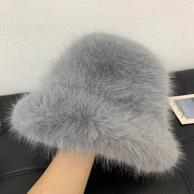 Wide Brim Fluffy Bucket Hat - A-1 Thread Vault