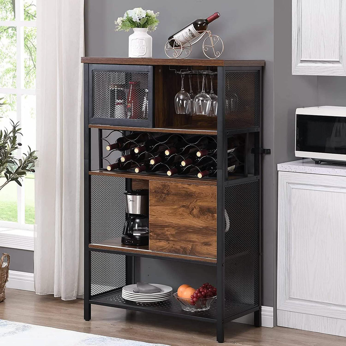 Wine Bar Cabinet for Liquor and Glasses - A-1 Thread Vault