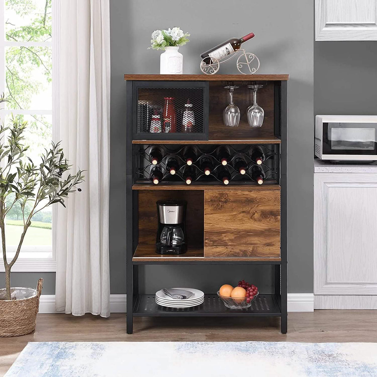 Wine Bar Cabinet for Liquor and Glasses - A-1 Thread Vault