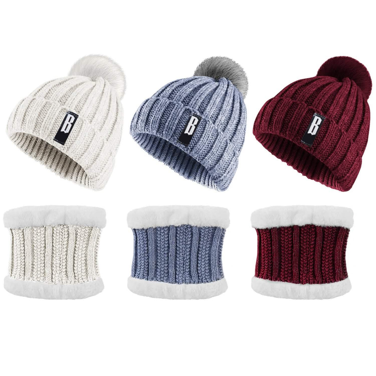Winter Beanie Hat Scarf Set for Women - A-1 Thread Vault