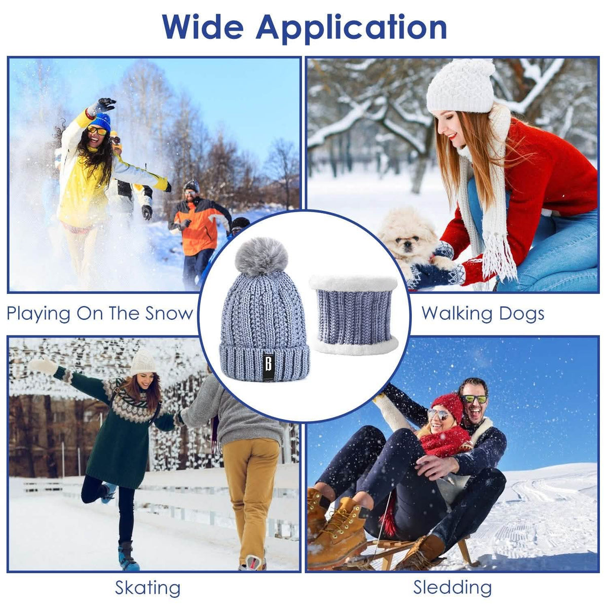 Winter Beanie Hat Scarf Set for Women - A-1 Thread Vault