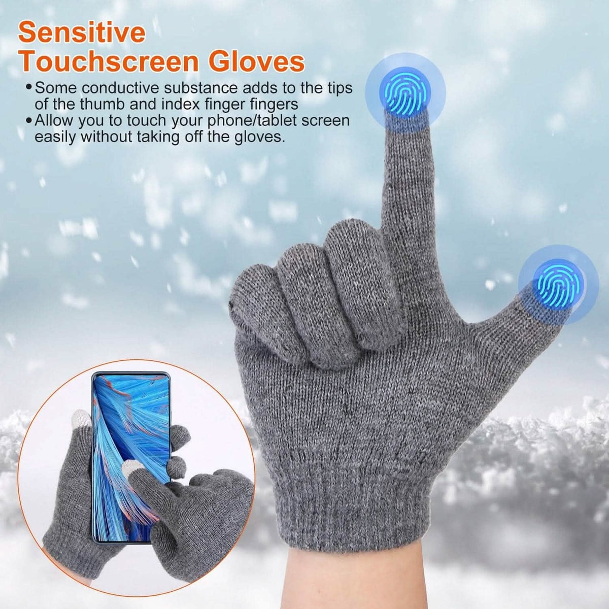 Winter Warm Beanie and Touch Screen Gloves Scarfs Set - A-1 Thread Vault