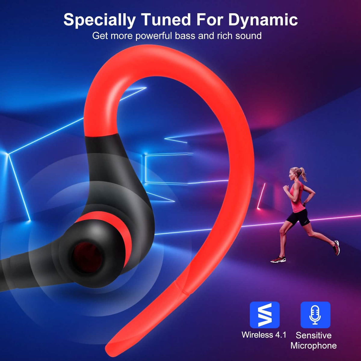 Wireless Headsets V4.1 Sport In-Ear Stereo Headphones - A-1 Thread Vault