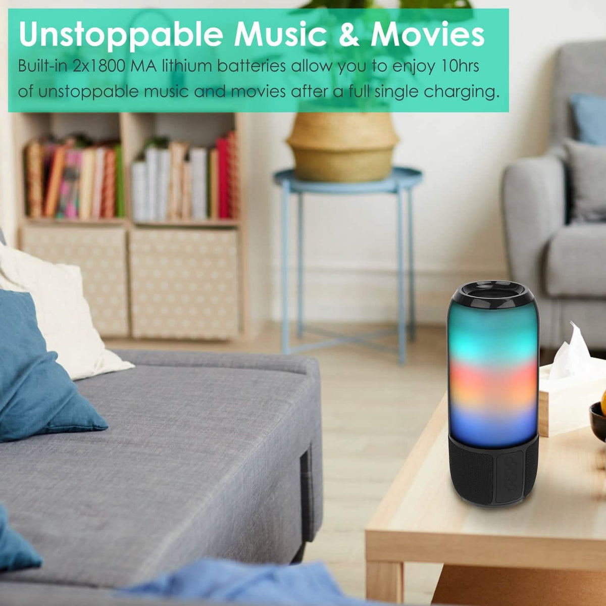Wireless Portable Speaker with Color Changing Light - A-1 Thread Vault