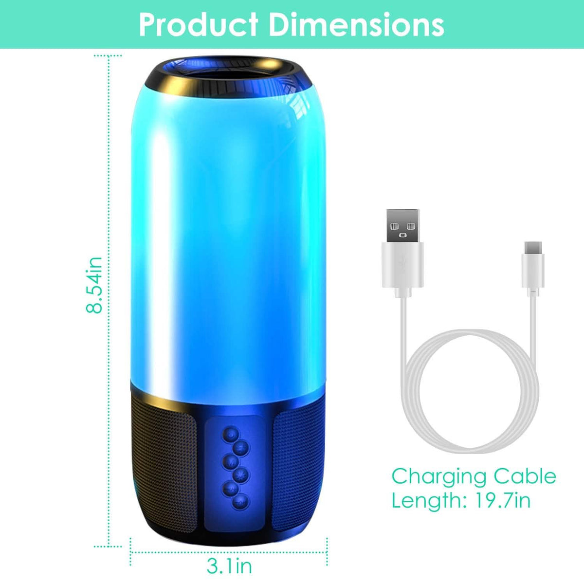 Wireless Portable Speaker with Color Changing Light - A-1 Thread Vault