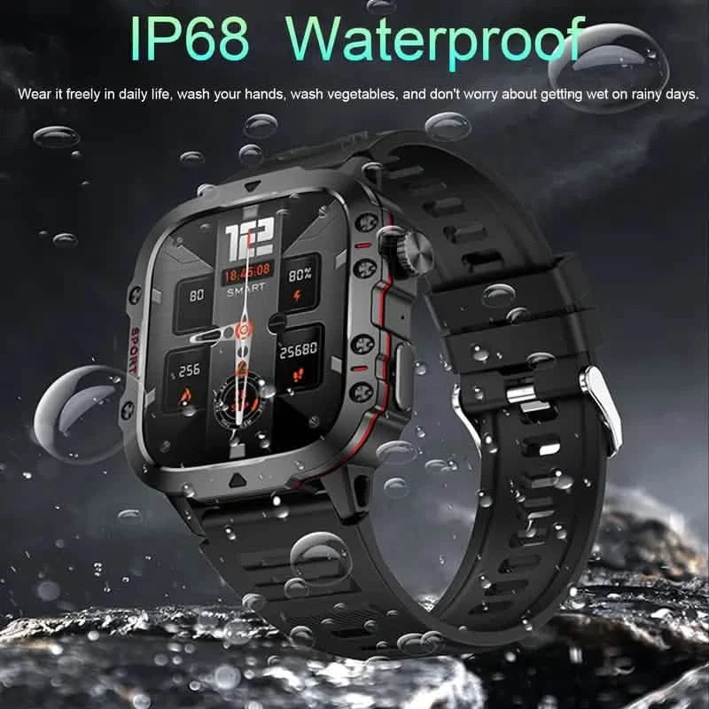 Wireless Talk Fitness AI Voice Outdoor 100+ Sports Mode Outdoor Smart Watch - A-1 Thread Vault