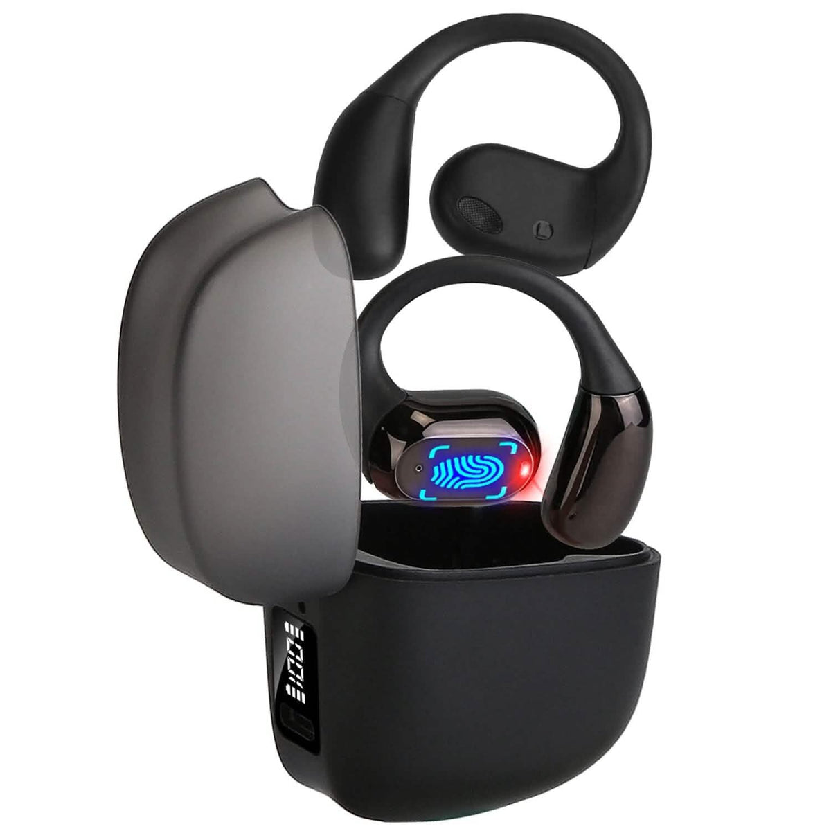 Wireless V5.4 Open Ear Earbuds with Earhook LED Display Charging Case - A-1 Thread Vault