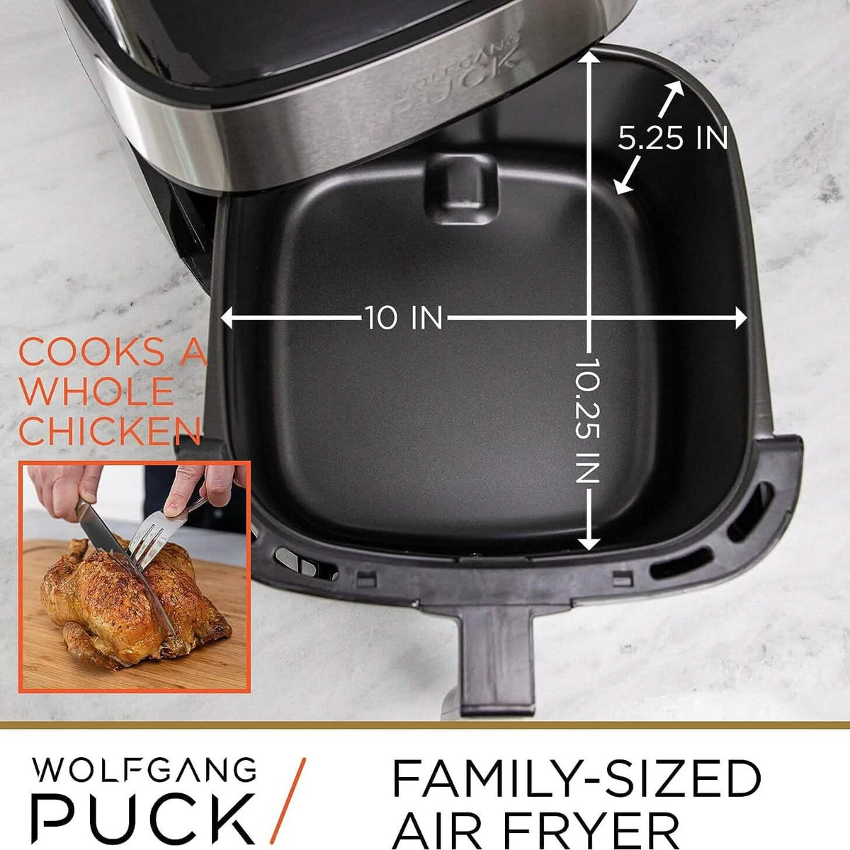 Wolfgang Puck 9.7QT Stainless Steel Air Fryer - A-1 Thread Vault