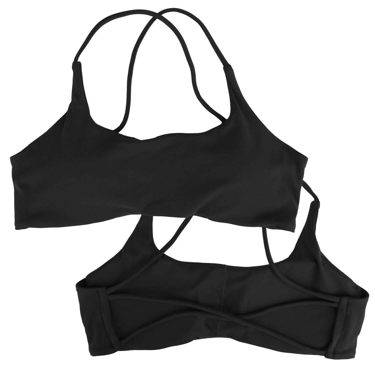 Women Cross Back Sport Bras Padded with Removable Pads Thin Straps - A-1 Thread Vault