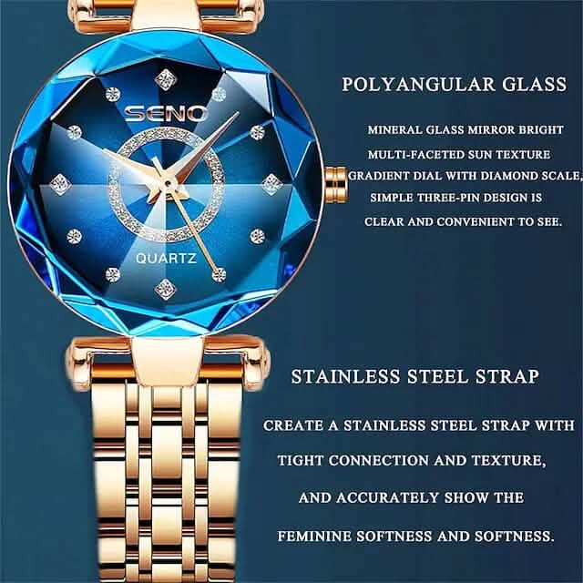 Women Golden and Silver Classic Quartz Watch - A-1 Thread Vault