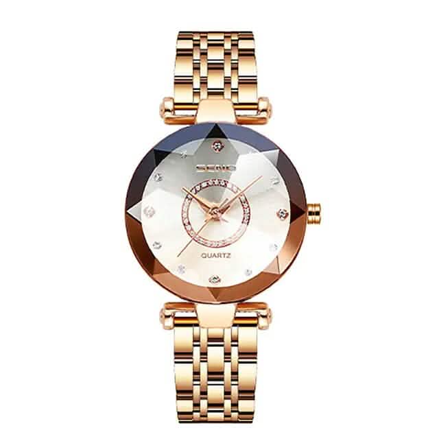 Women Golden and Silver Classic Quartz Watch - A-1 Thread Vault